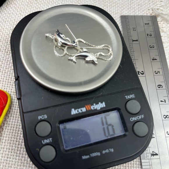 Vintage JCM Sterling Silver Dolphin Threader Earrings - Picture 13 of 14